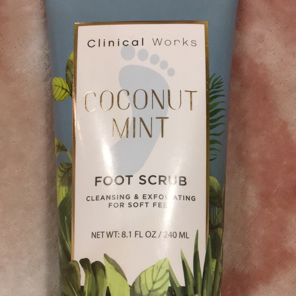 Coconut Mint Foot Scrub Clinical Works NWT 8.1oz - Picture 2 of 7